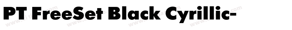 PT FreeSet Black Cyrillic字体转换